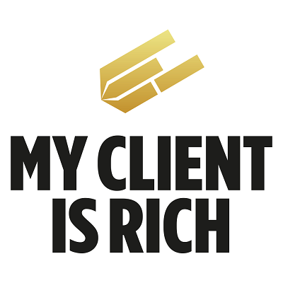 bannière de l'agence my client is rich bannière my client is rich